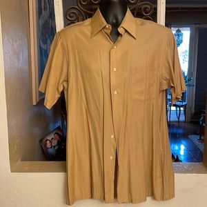 VanHeusen Men’s Half Sleeve Dress Shirt Size 15 1/2 super Silk Color